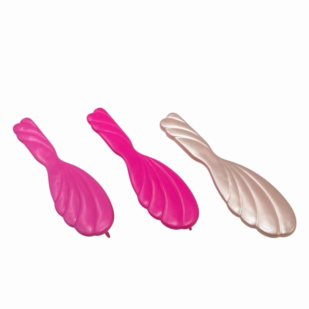 Barbie Hair Brush Lot of (3) - Light Pink, Dark Pink, White 1990s